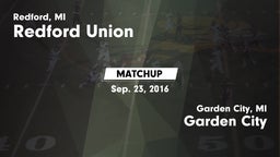 Matchup: Redford Union vs. Garden City  2016
