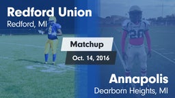 Matchup: Redford Union vs. Annapolis  2016