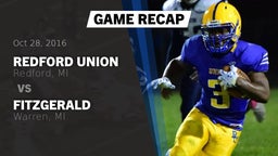 Recap: Redford Union  vs. Fitzgerald  2016
