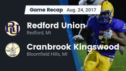 Recap: Redford Union  vs. Cranbrook Kingswood  2017