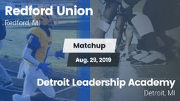 Matchup: Redford Union vs. Detroit Leadership Academy 2019