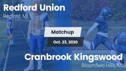 Matchup: Redford Union vs. Cranbrook Kingswood  2020