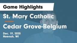 St. Mary Catholic  vs Cedar Grove-Belgium  Game Highlights - Dec. 19, 2020