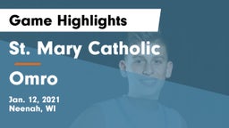 St. Mary Catholic  vs Omro  Game Highlights - Jan. 12, 2021