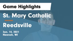 St. Mary Catholic  vs Reedsville  Game Highlights - Jan. 14, 2021
