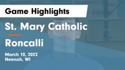 St. Mary Catholic  vs Roncalli  Game Highlights - March 10, 2022