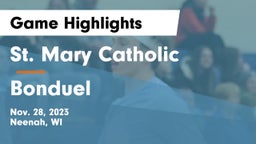 St. Mary Catholic  vs Bonduel  Game Highlights - Nov. 28, 2023