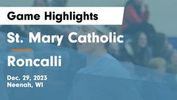 St. Mary Catholic  vs Roncalli  Game Highlights - Dec. 29, 2023