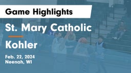 St. Mary Catholic  vs Kohler  Game Highlights - Feb. 22, 2024