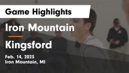 Iron Mountain  vs Kingsford  Game Highlights - Feb. 14, 2023