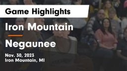 Iron Mountain  vs Negaunee  Game Highlights - Nov. 30, 2023