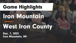 Iron Mountain  vs West Iron County Game Highlights - Dec. 7, 2023