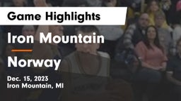 Iron Mountain  vs Norway  Game Highlights - Dec. 15, 2023