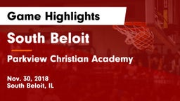 South Beloit  vs Parkview Christian Academy Game Highlights - Nov. 30, 2018
