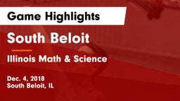 South Beloit  vs Illinois Math & Science Game Highlights - Dec. 4, 2018