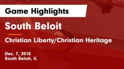 South Beloit  vs Christian Liberty/Christian Heritage Game Highlights - Dec. 7, 2018