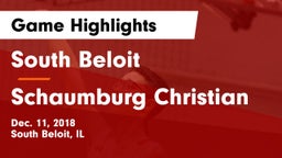 South Beloit  vs Schaumburg Christian Game Highlights - Dec. 11, 2018