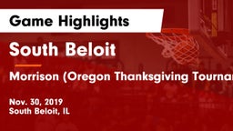 South Beloit  vs Morrison (Oregon Thanksgiving Tournament) Game Highlights - Nov. 30, 2019