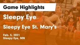 Sleepy Eye  vs Sleepy Eye St. Mary's  Game Highlights - Feb. 5, 2021