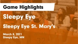 Sleepy Eye  vs Sleepy Eye St. Mary's  Game Highlights - March 8, 2021