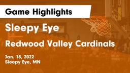 Sleepy Eye  vs Redwood Valley Cardinals Game Highlights - Jan. 18, 2022