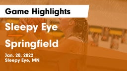 Sleepy Eye  vs Springfield  Game Highlights - Jan. 20, 2022