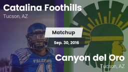 Matchup: Catalina Foothills vs. Canyon del Oro  2016