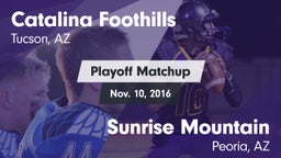 Matchup: Catalina Foothills vs. Sunrise Mountain  2016