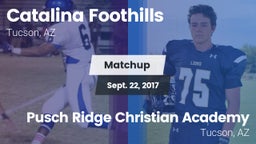 Matchup: Catalina Foothills vs. Pusch Ridge Christian Academy  2017