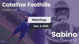 Matchup: Catalina Foothills vs. Sabino  2020