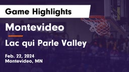 Montevideo  vs Lac qui Parle Valley  Game Highlights - Feb. 22, 2024