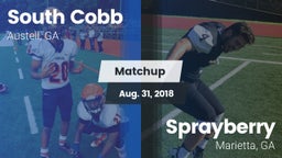 Matchup: South Cobb High vs. Sprayberry  2018