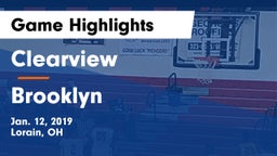 Clearview  vs Brooklyn  Game Highlights - Jan. 12, 2019