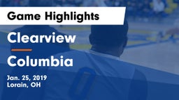 Clearview  vs Columbia  Game Highlights - Jan. 25, 2019