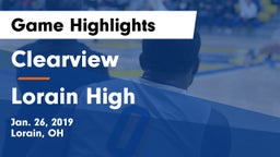 Clearview  vs Lorain High Game Highlights - Jan. 26, 2019