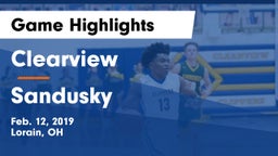 Clearview  vs Sandusky  Game Highlights - Feb. 12, 2019