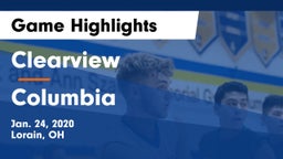 Clearview  vs Columbia  Game Highlights - Jan. 24, 2020