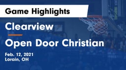 Clearview  vs Open Door Christian  Game Highlights - Feb. 12, 2021