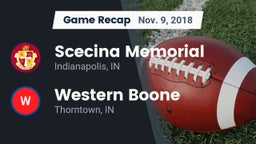 Recap: Scecina Memorial  vs. Western Boone  2018
