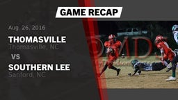 Recap: Thomasville  vs. Southern Lee  2016