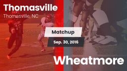 Matchup: Thomasville High vs. Wheatmore 2016