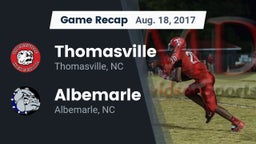 Recap: Thomasville  vs. Albemarle  2017