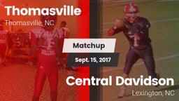 Matchup: Thomasville High vs. Central Davidson  2017