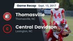 Recap: Thomasville  vs. Central Davidson  2017