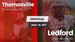 Matchup: Thomasville High vs. Ledford  2017