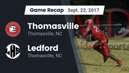 Recap: Thomasville  vs. Ledford  2017