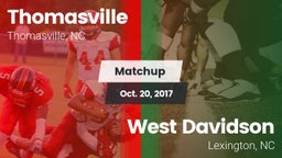 Matchup: Thomasville High vs. West Davidson  2017