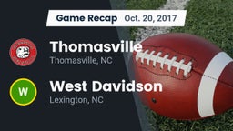 Recap: Thomasville  vs. West Davidson  2017