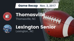Recap: Thomasville  vs. Lexington Senior  2017