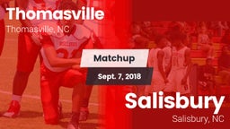 Matchup: Thomasville High vs. Salisbury  2018